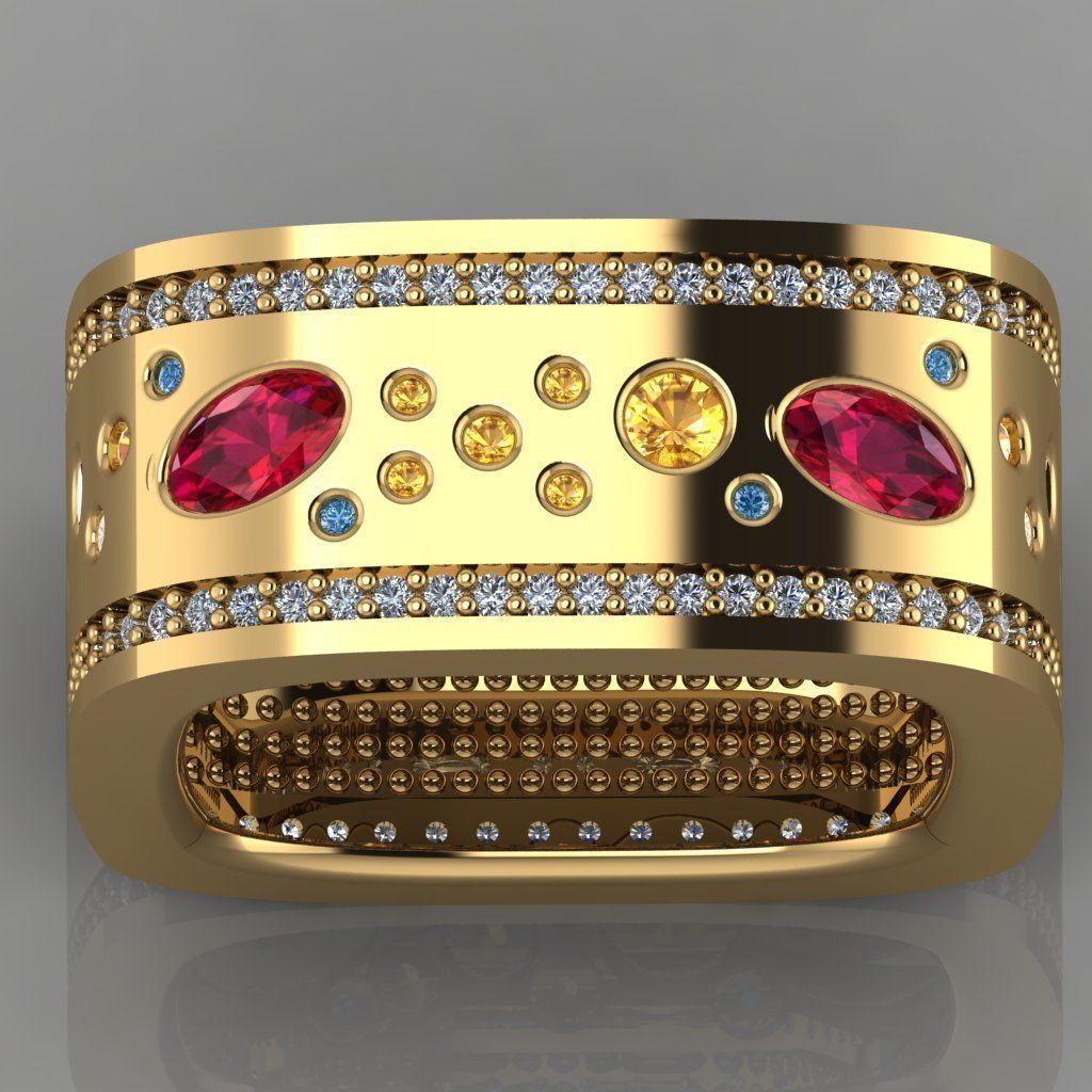 GC GOLD TW0074- Diamond ring 3D print model_1