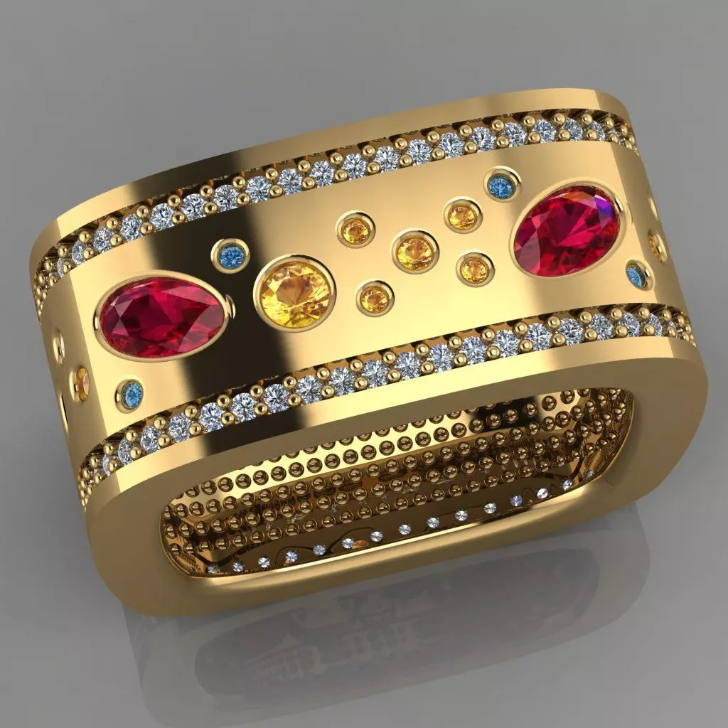 GC GOLD TW0074- Diamond ring 3D print model_0