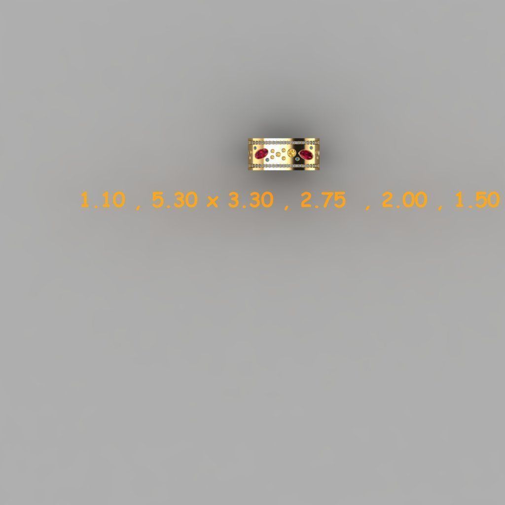 GC GOLD TW0074- Diamond ring 3D print model_5