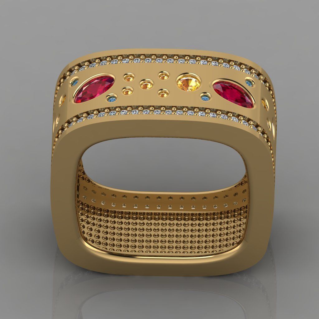 GC GOLD TW0074- Diamond ring 3D print model_4