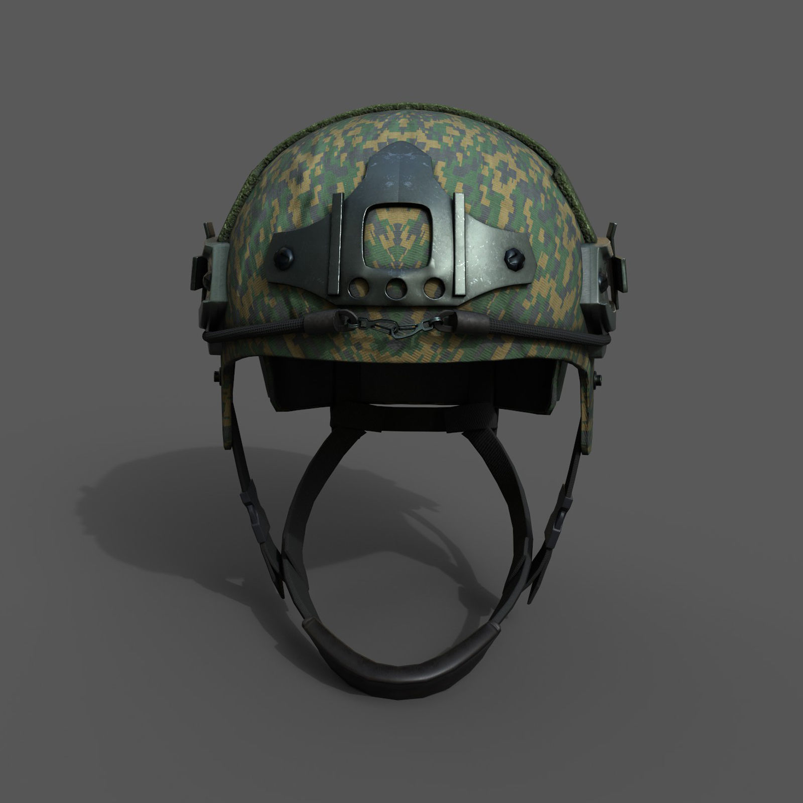 Helmet combat military Scifi  Low-poly 3D model_4