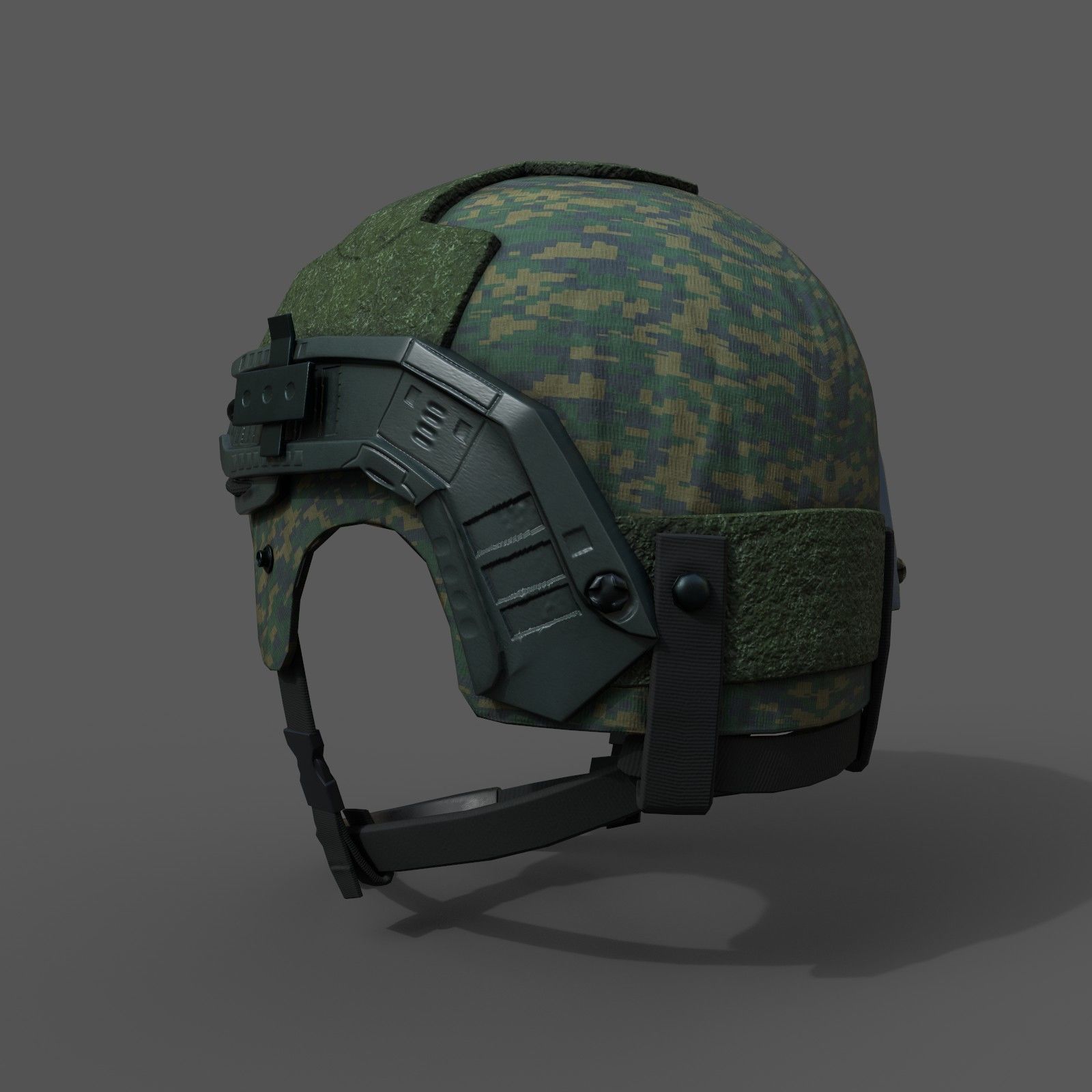 Helmet combat military Scifi  Low-poly 3D model_2