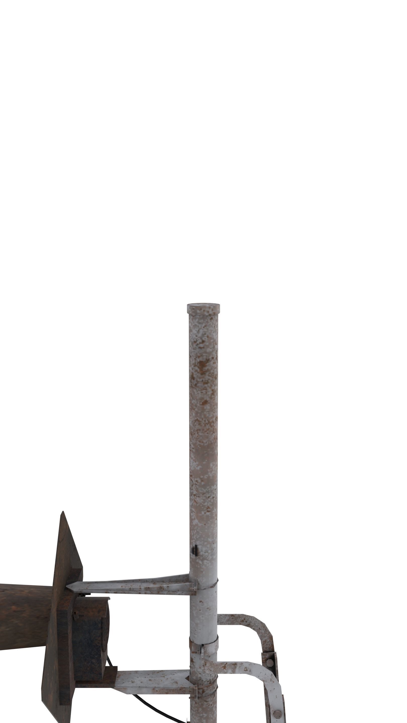 Train Traffic Light Weathered 11 3D model_5