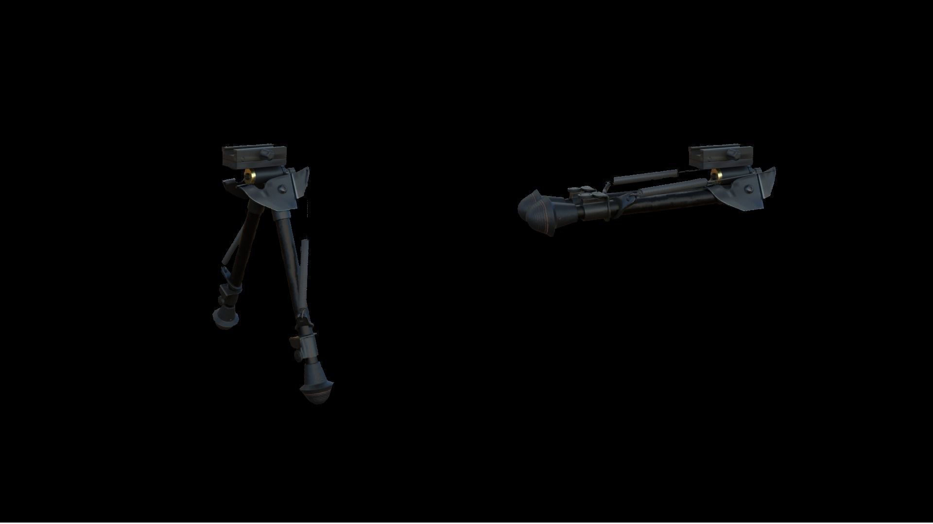 Semi-Automatic Sniper Pack Low-poly 3D model_25