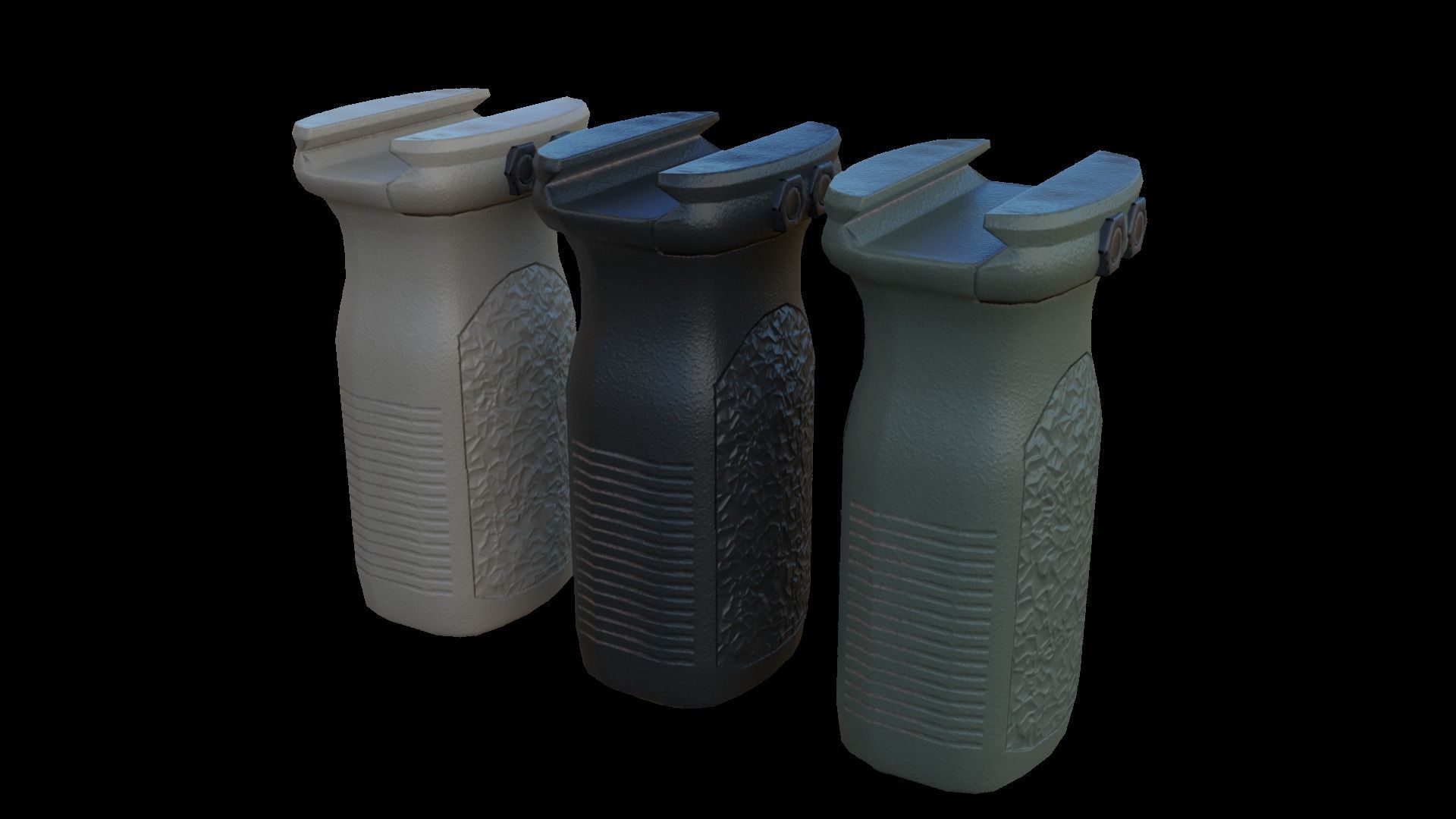 Semi-Automatic Sniper Pack Low-poly 3D model_33