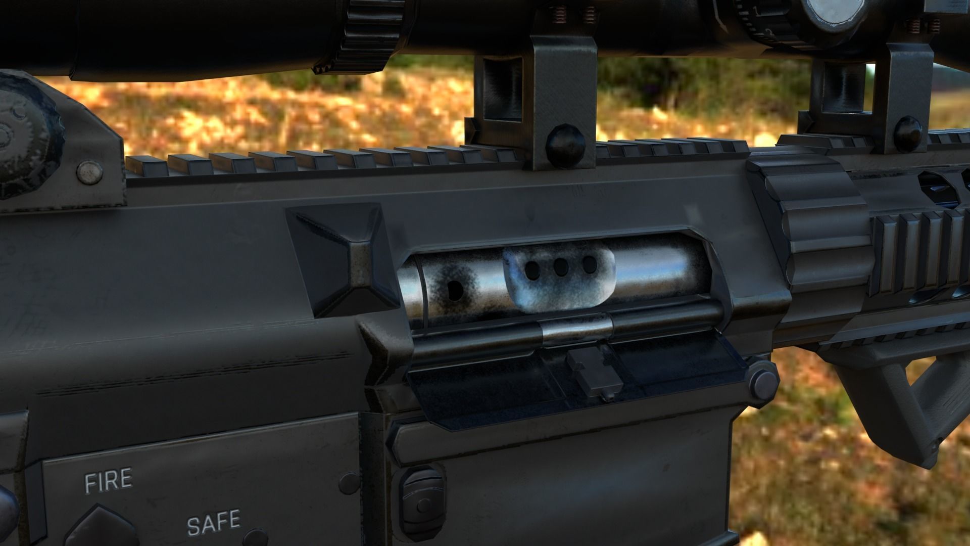 Semi-Automatic Sniper Pack Low-poly 3D model_22