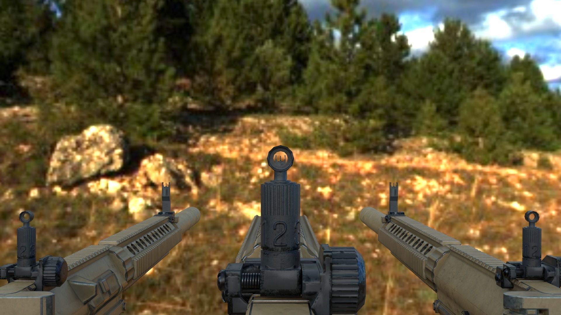 Semi-Automatic Sniper Pack Low-poly 3D model_21