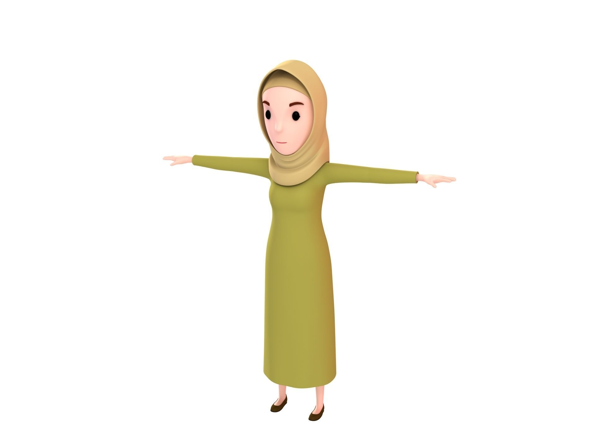 Cartoon Girl Character Pack 2 3D model_10