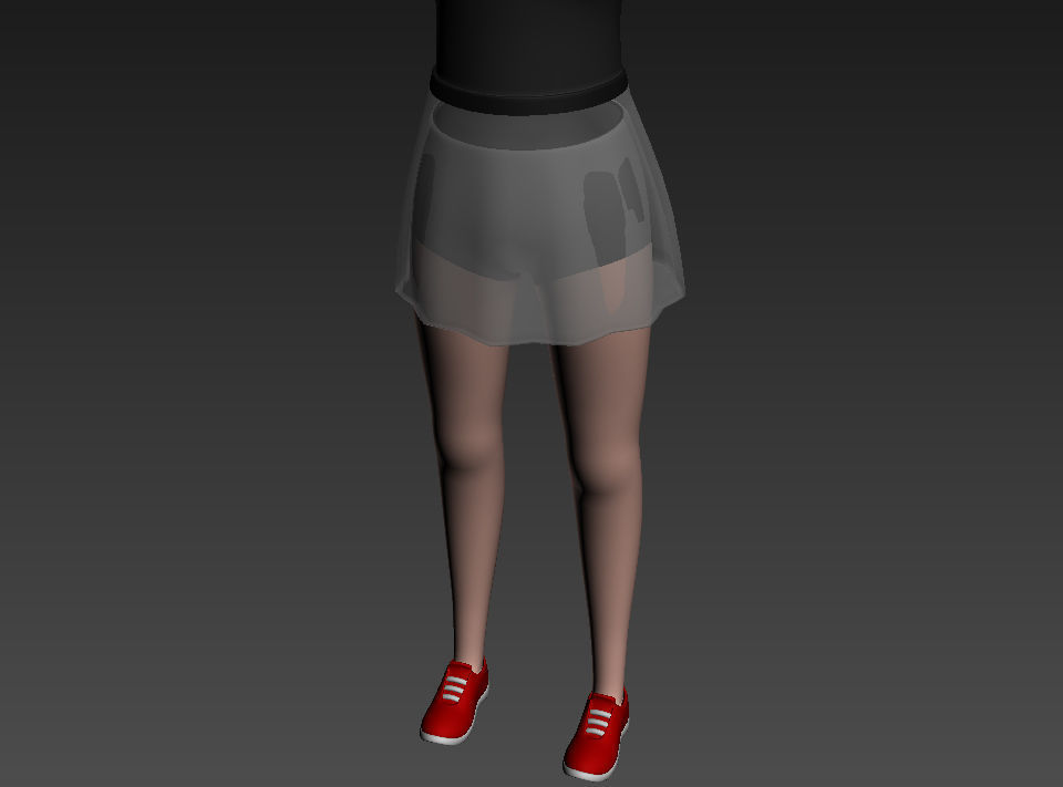 Cartoon Girl Character Pack 2 3D model_26