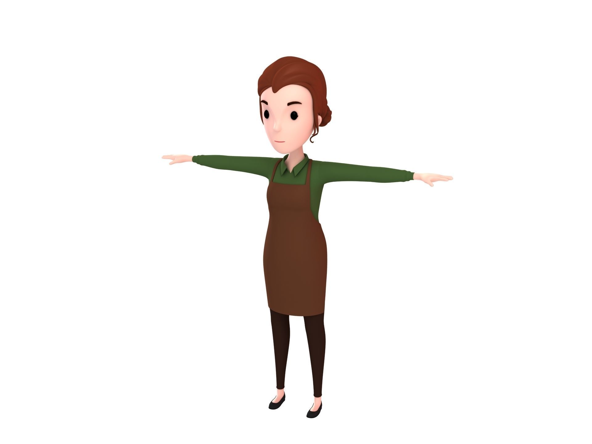 Cartoon Girl Character Pack 2 3D model_16