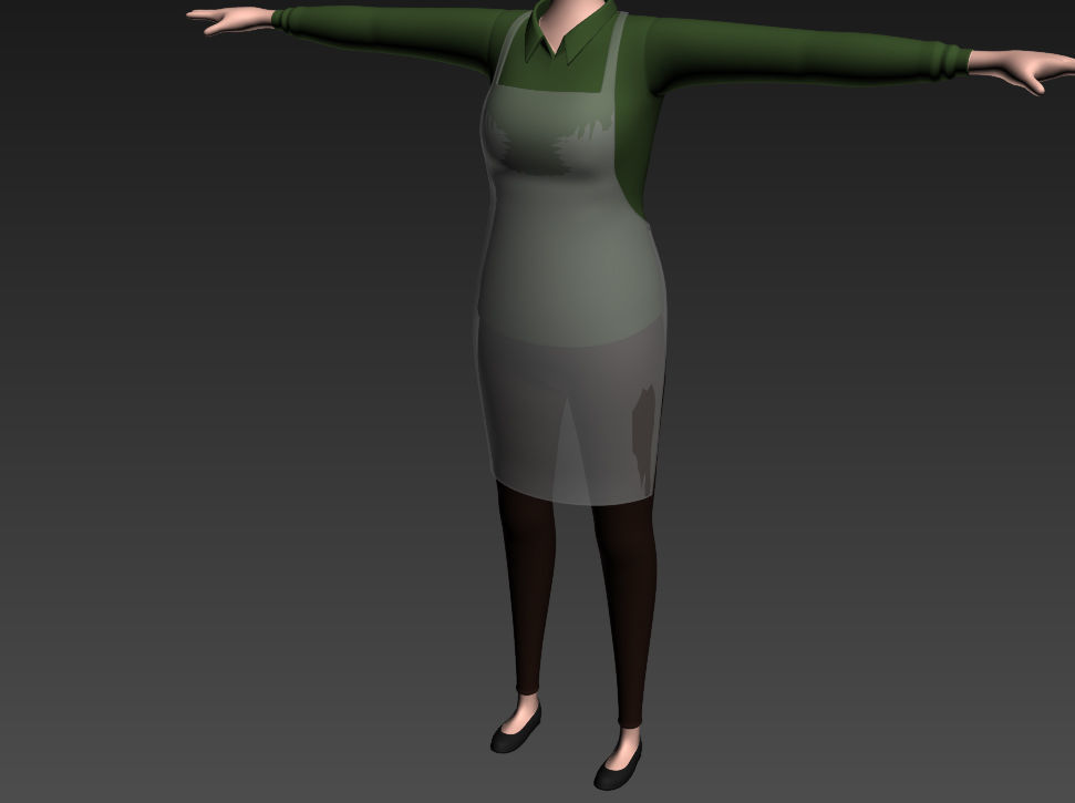 Cartoon Girl Character Pack 2 3D model_27