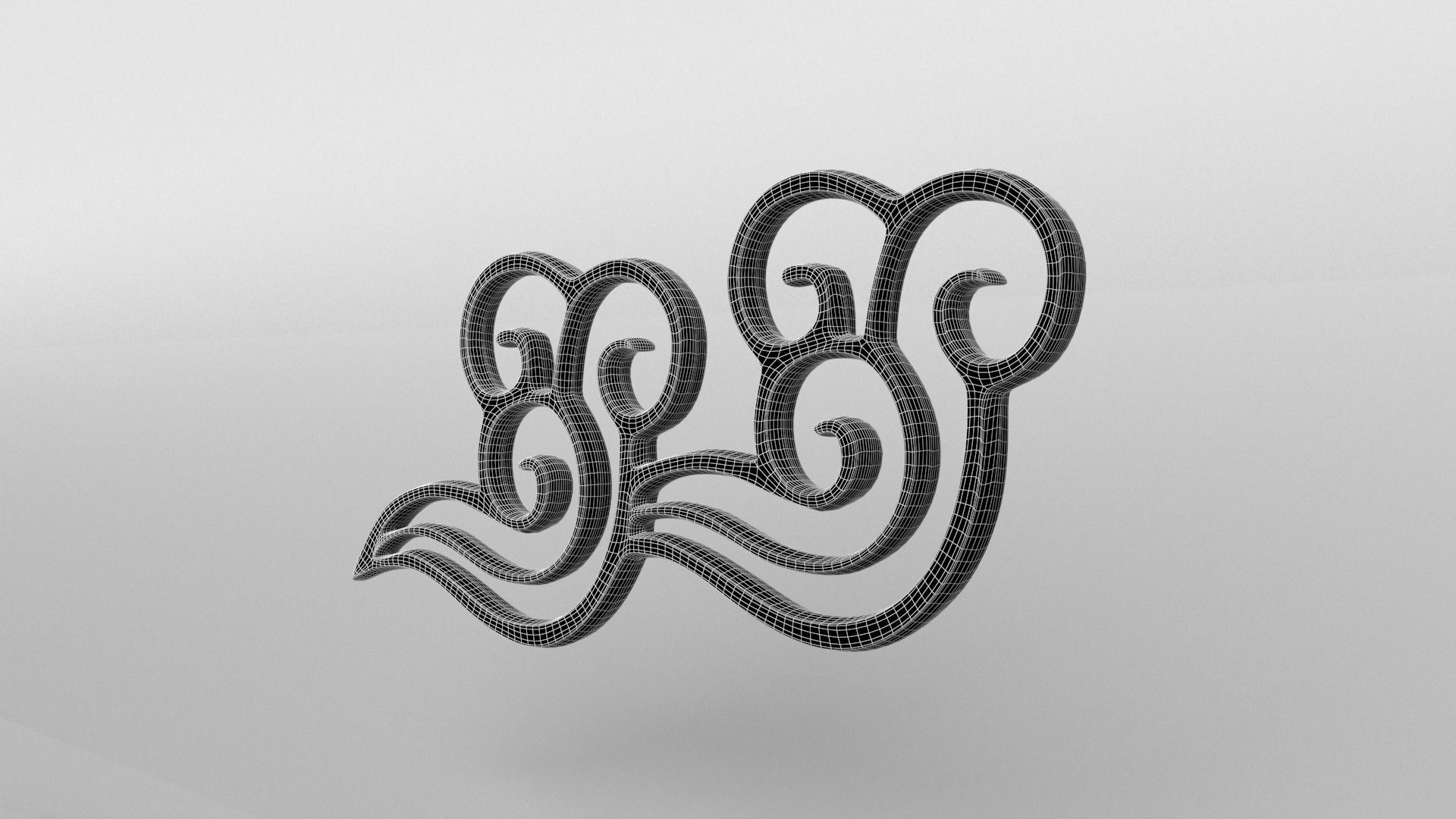 China Type Decoration Cloud v1 002 Low-poly 3D model_6