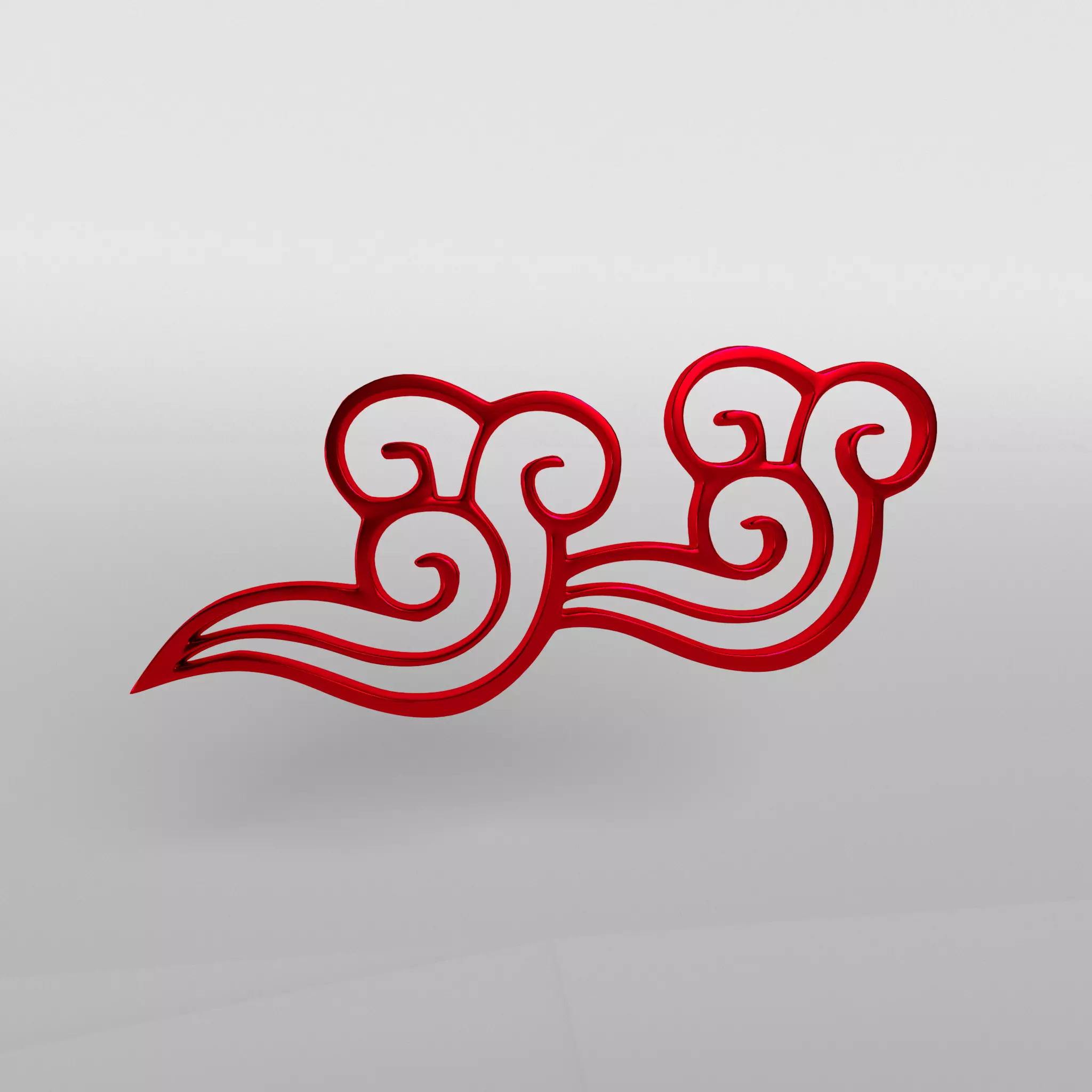 China Type Decoration Cloud v1 002 Low-poly 3D model_0