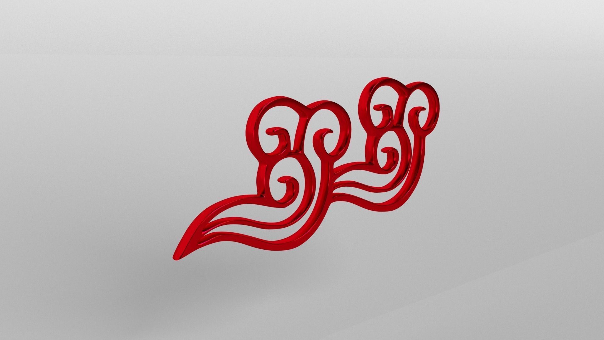 China Type Decoration Cloud v1 002 Low-poly 3D model_3