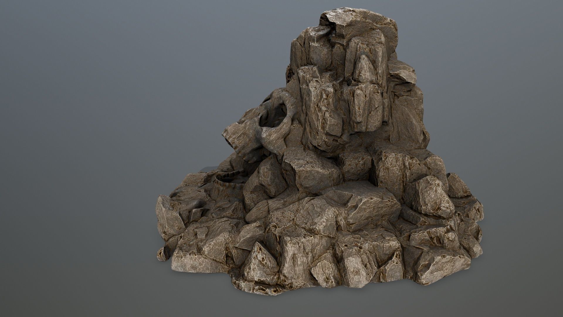 skull gate Low-poly 3D model_8