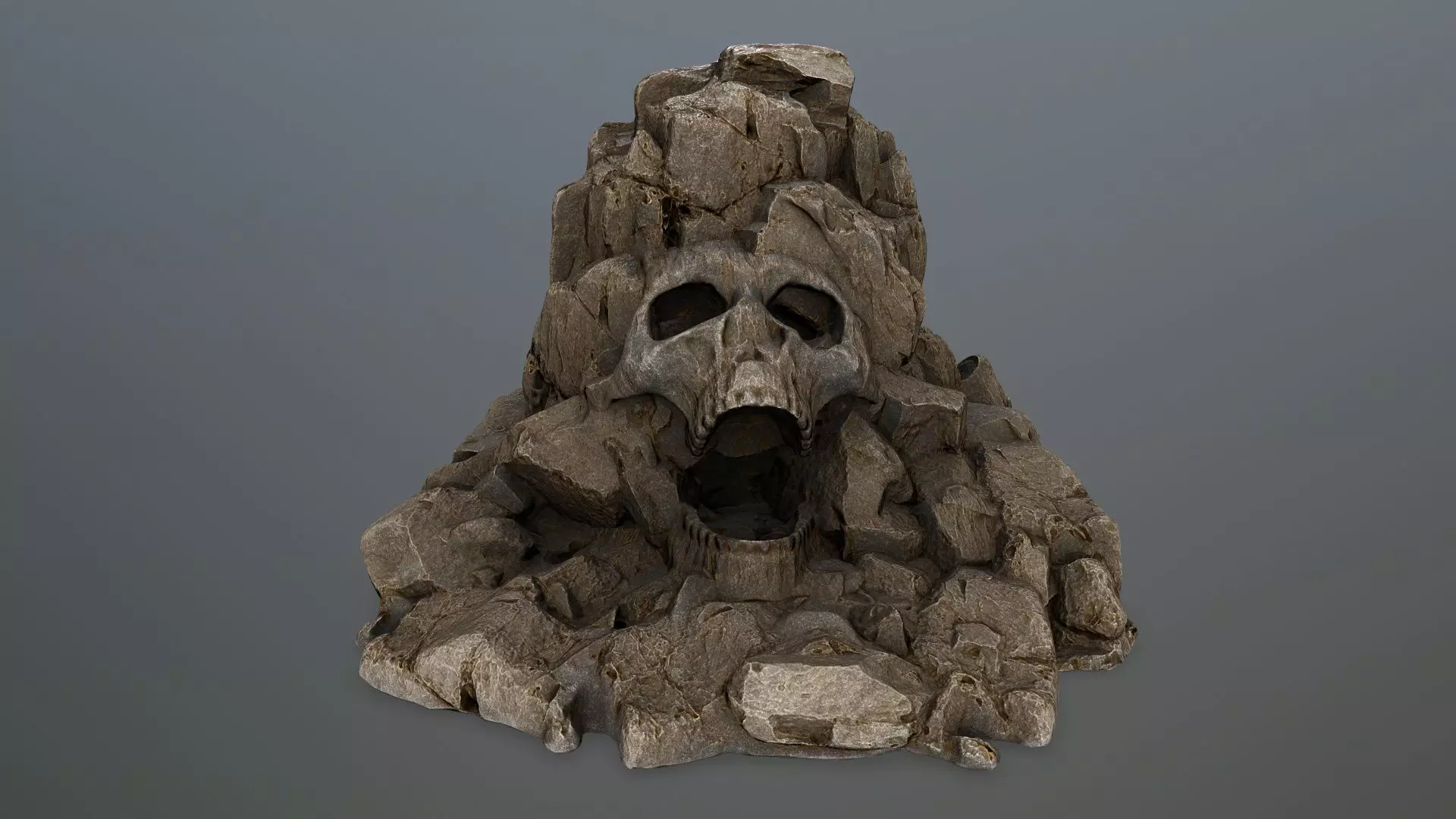 skull gate Low-poly 3D model_0