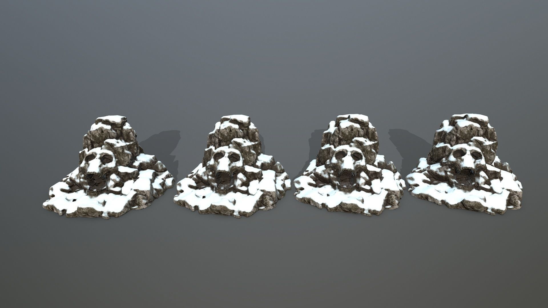 skull gate Low-poly 3D model_10