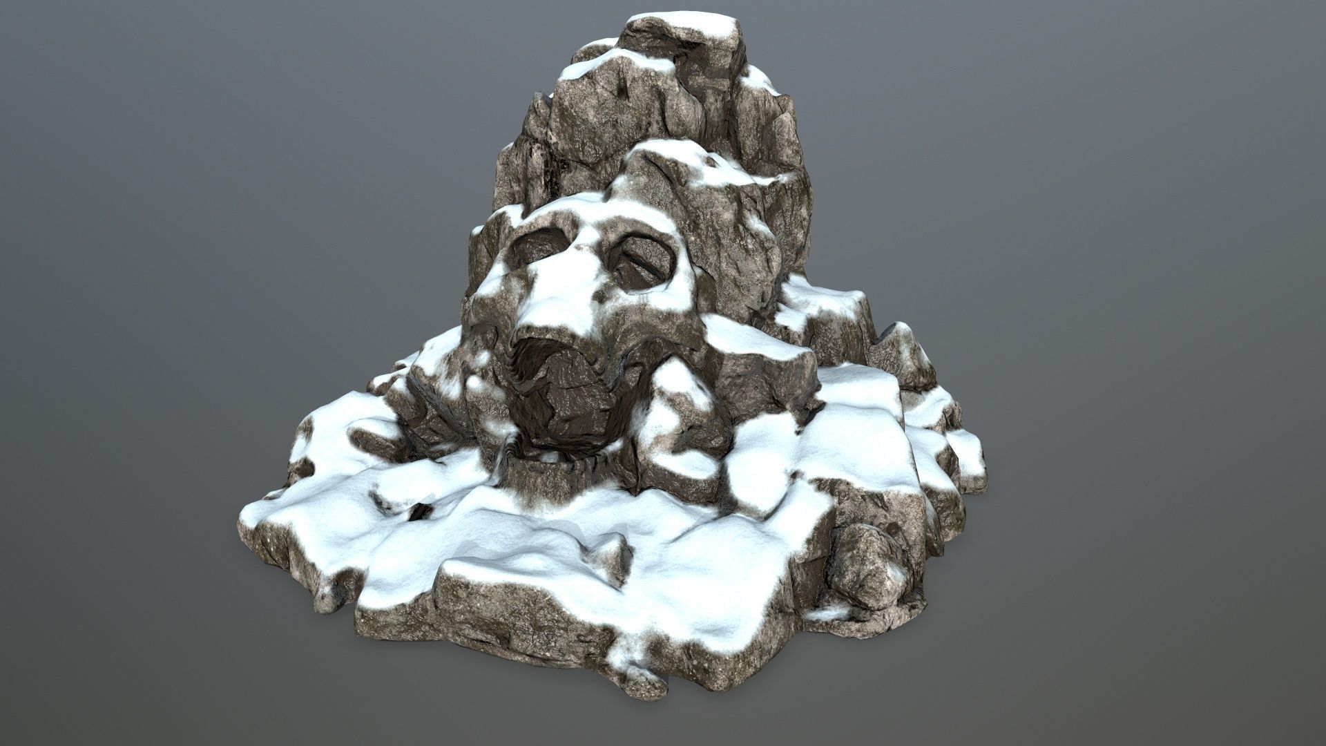 skull gate Low-poly 3D model_9