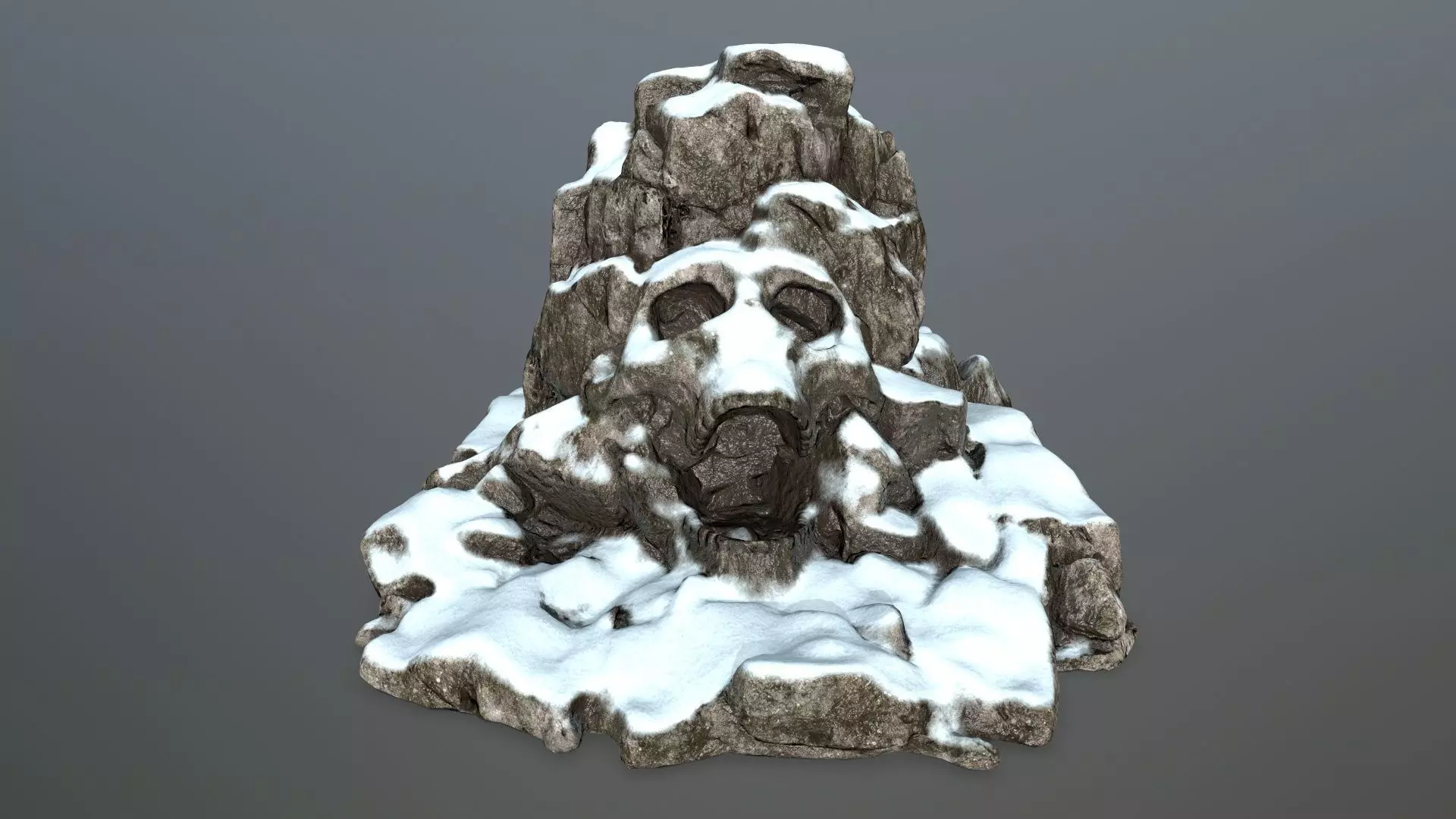 skull gate Low-poly 3D model_0