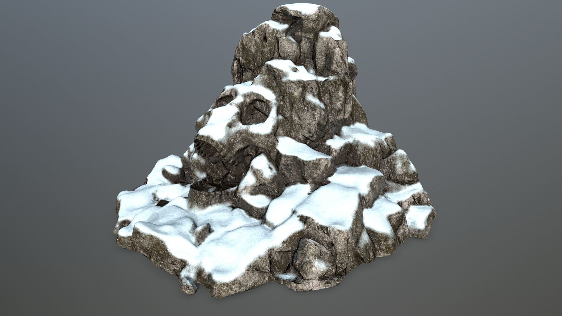 skull gate Low-poly 3D model_8