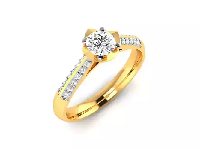 Women solitaire ring 3dm render detail 