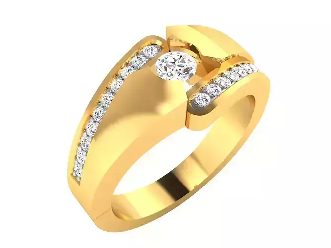 Women solitaire ring 3dm render detail 