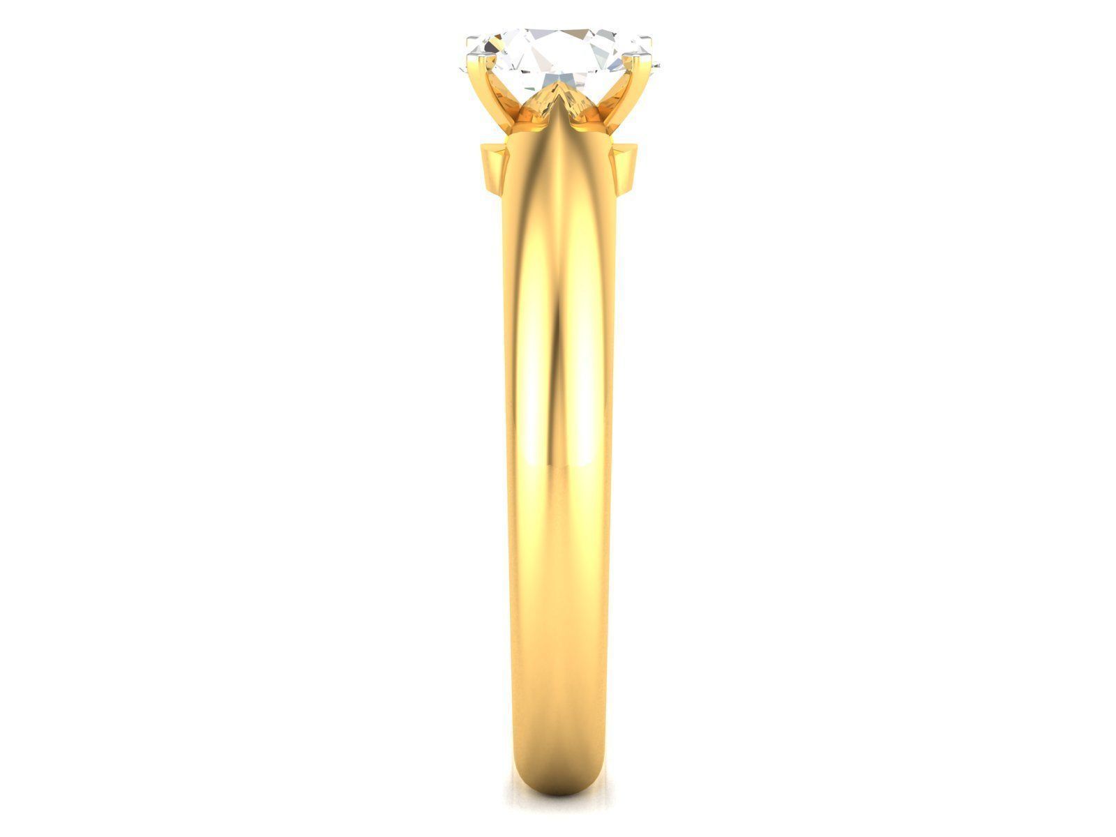 Women solitaire ring 3dm render detail 3D print model_4