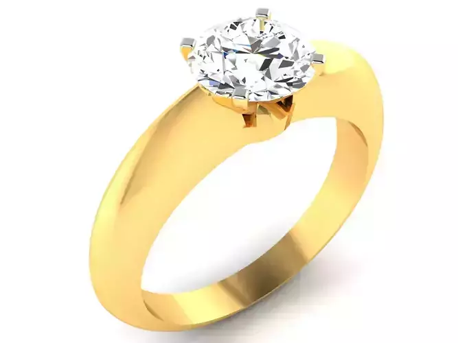 Women solitaire ring 3dm render detail 