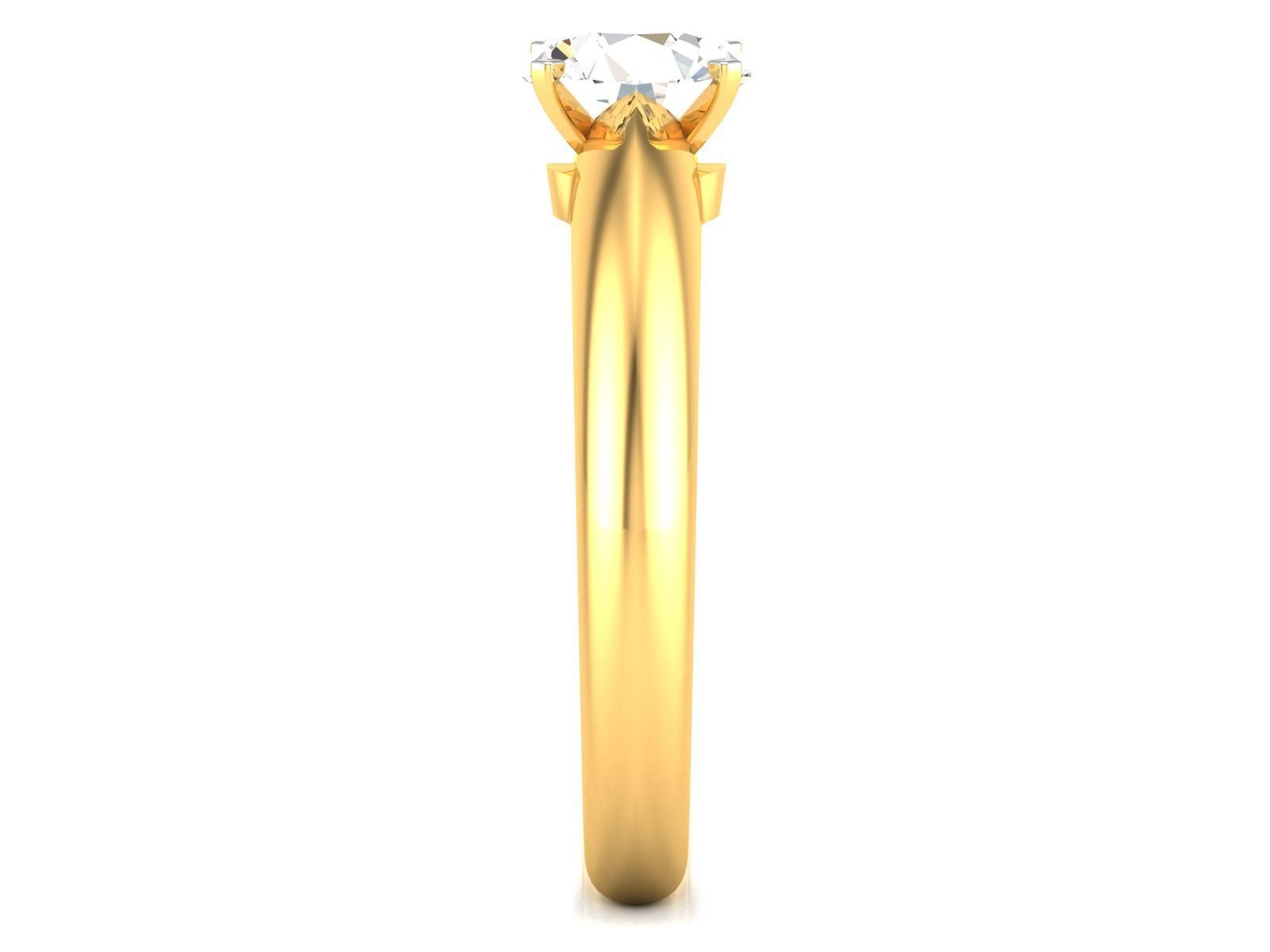 Women solitaire ring 3dm render detail 3D print model_5