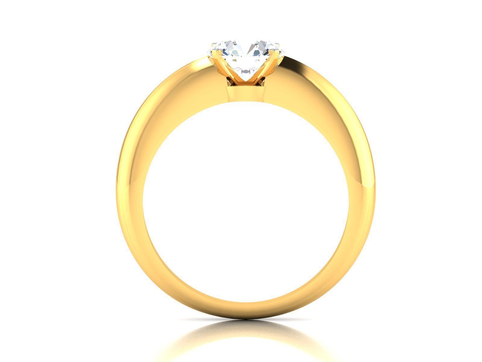 Women solitaire ring 3dm render detail 3D print model_2