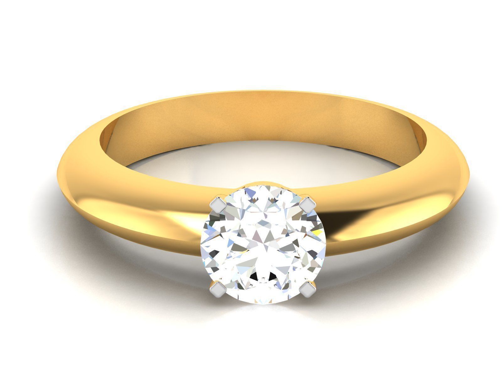 Women solitaire ring 3dm render detail 3D print model_6