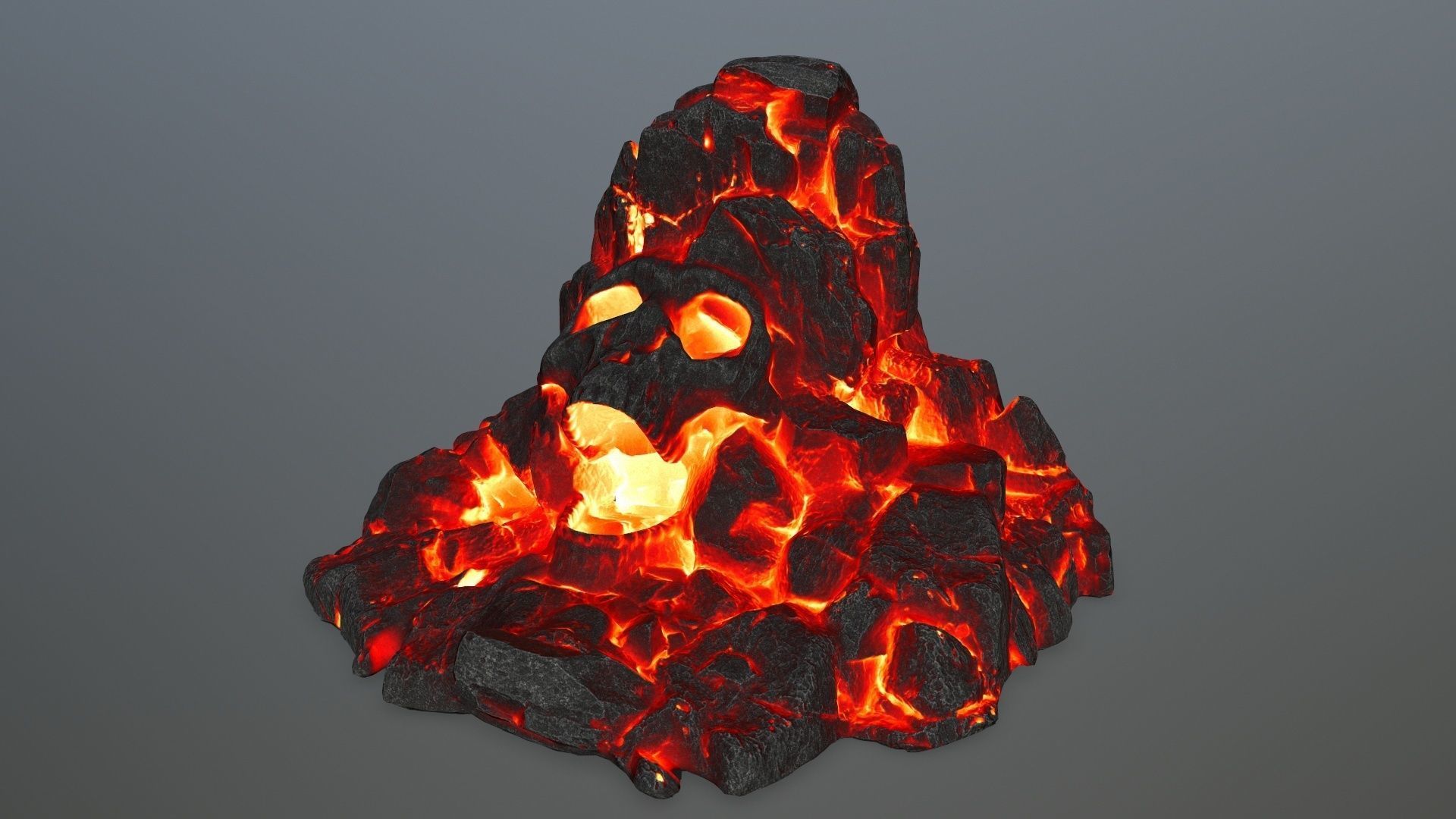 skull gate Low-poly 3D model_9