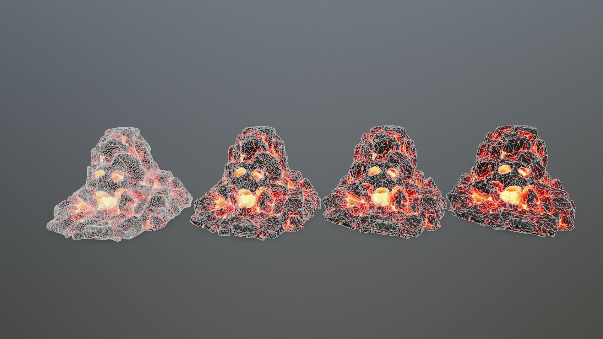 skull gate Low-poly 3D model_2