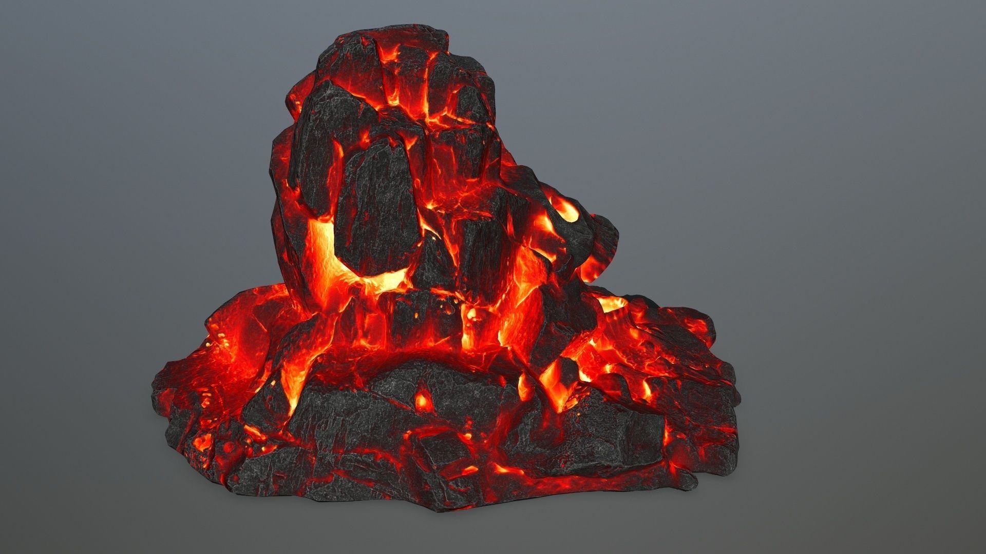 skull gate Low-poly 3D model_4