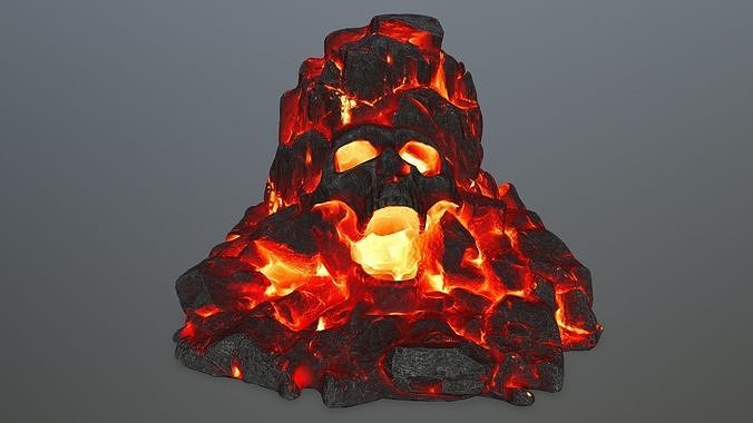 skull gate Low-poly 3D model