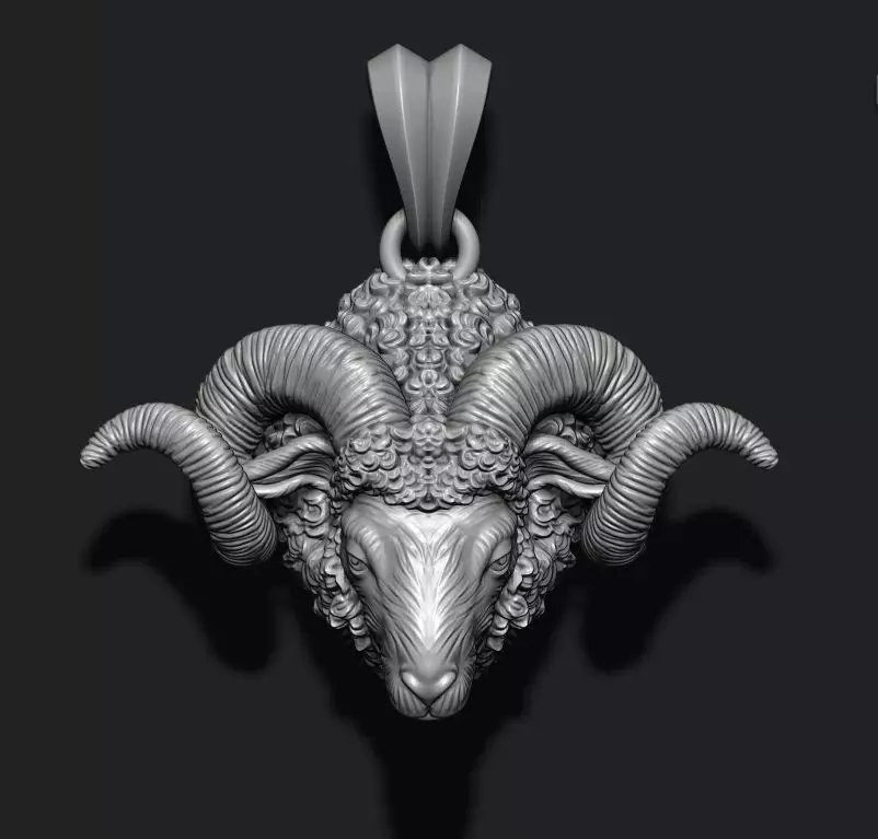 Mountain sheep ram pendant 3D print model