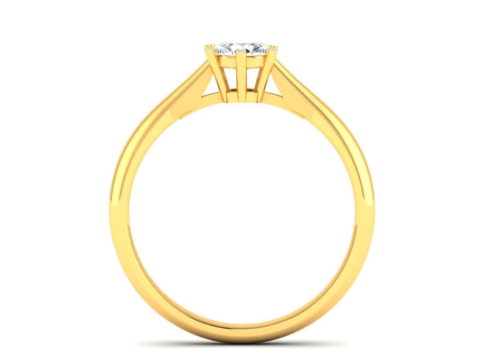 Women solitaire ring 3dm render detail  3D print model_2