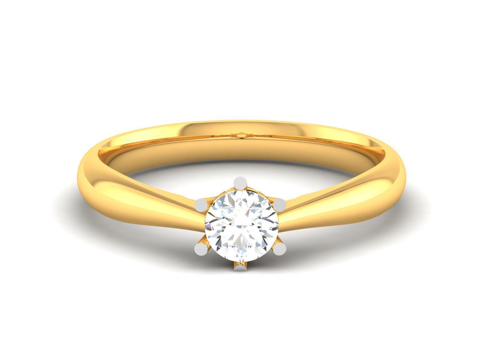 Women solitaire ring 3dm render detail  3D print model_6