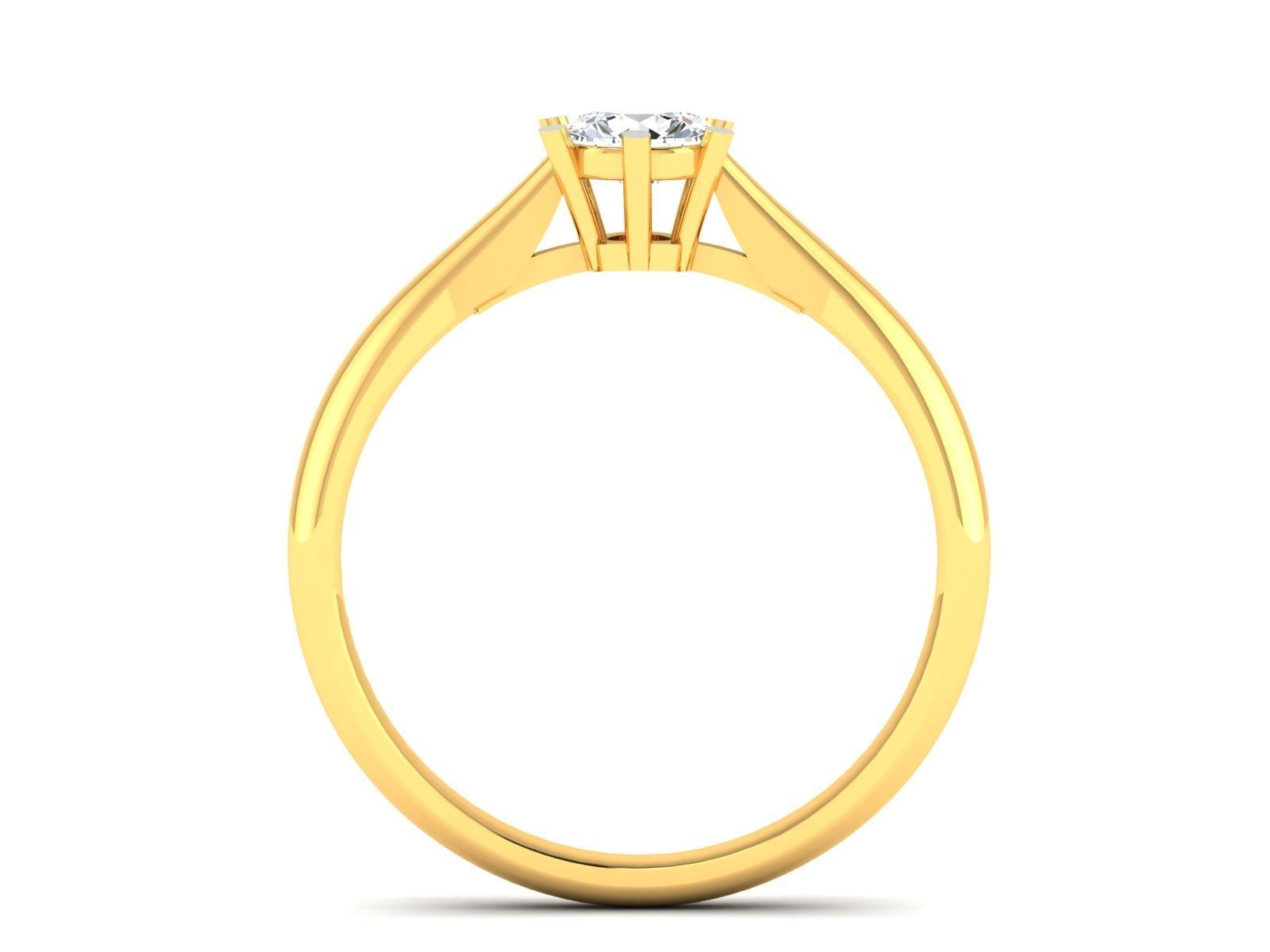 Women solitaire ring 3dm render detail  3D print model_3
