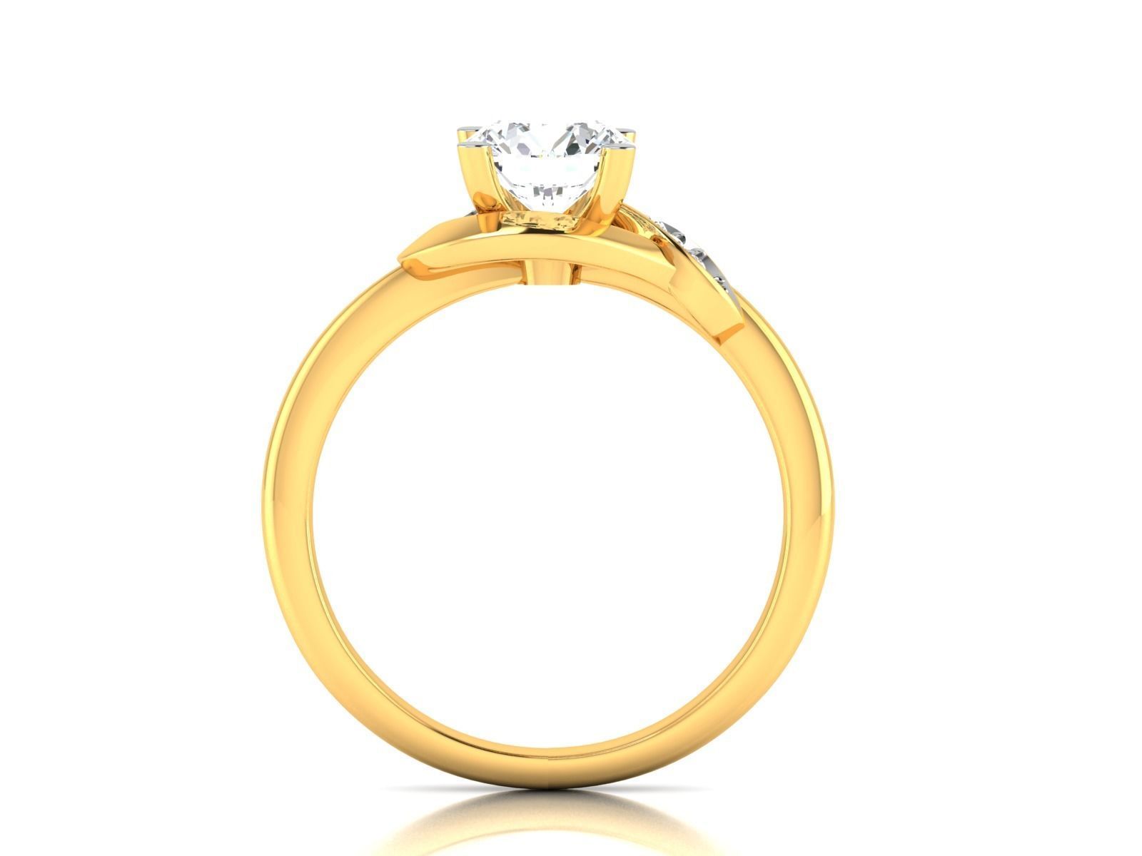 Women solitaire ring 3dm render detail 3D print model_3