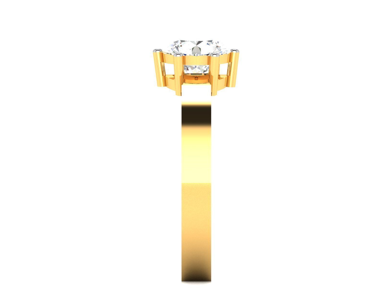 Women solitaire ring 3dm render detail  3D print model_4