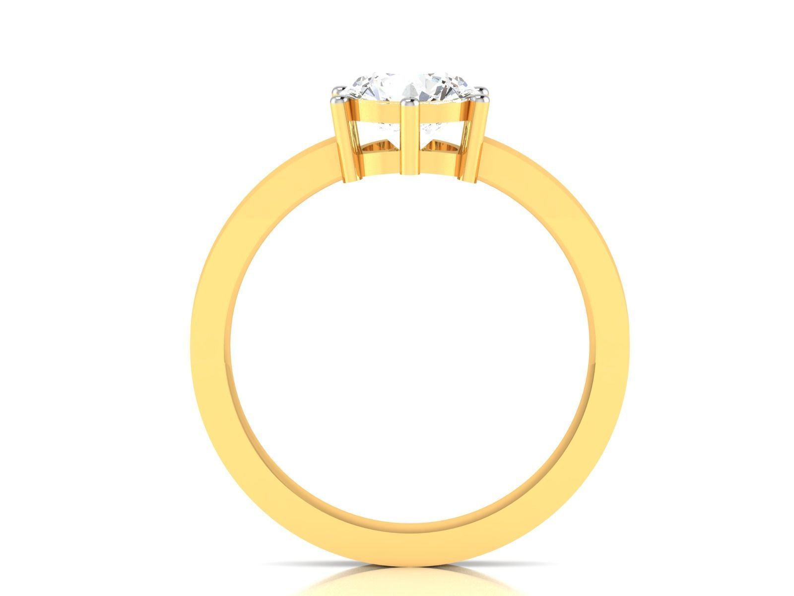 Women solitaire ring 3dm render detail  3D print model_3