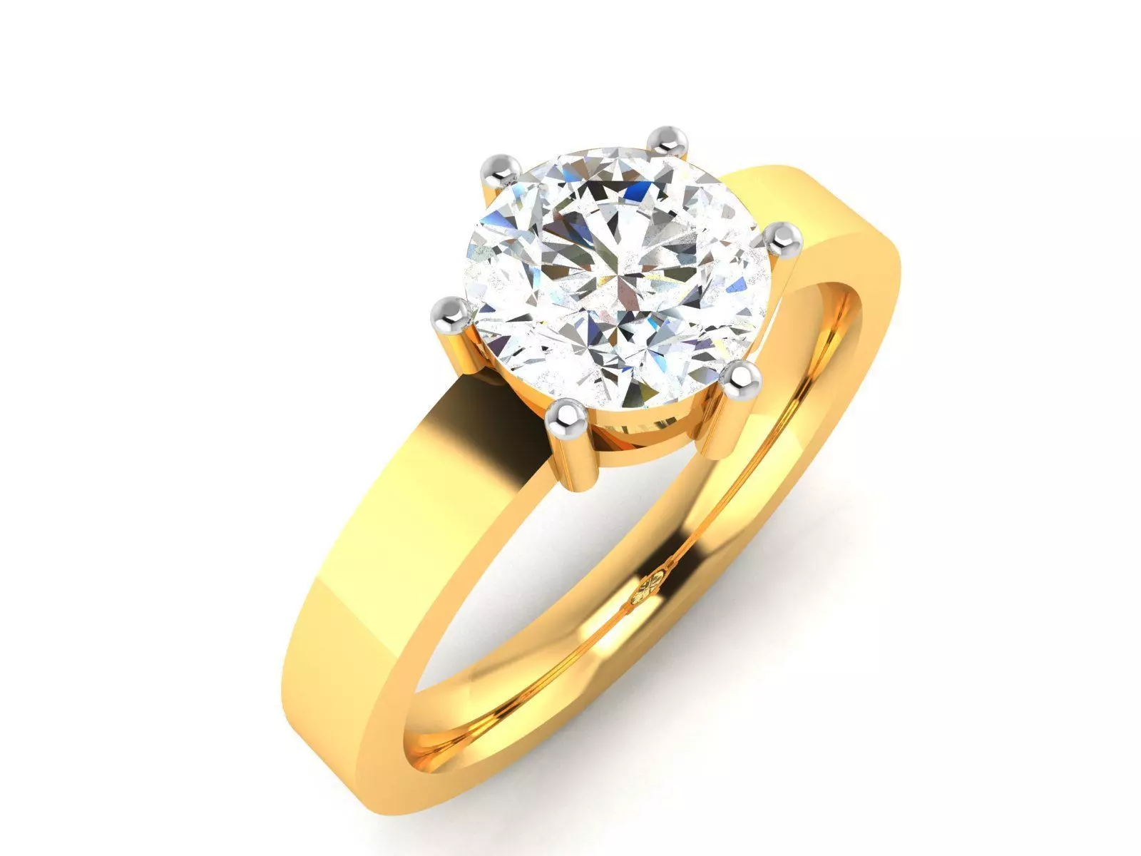 Women solitaire ring 3dm render detail  3D print model_0