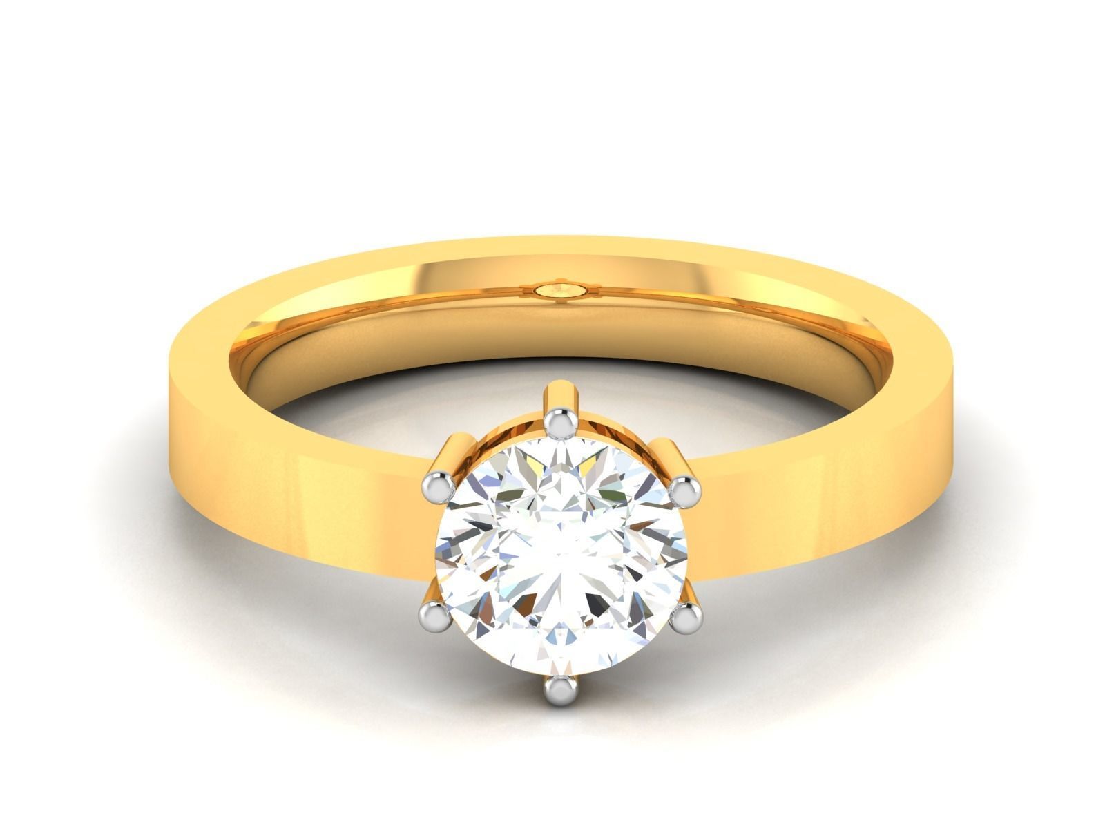 Women solitaire ring 3dm render detail  3D print model_7