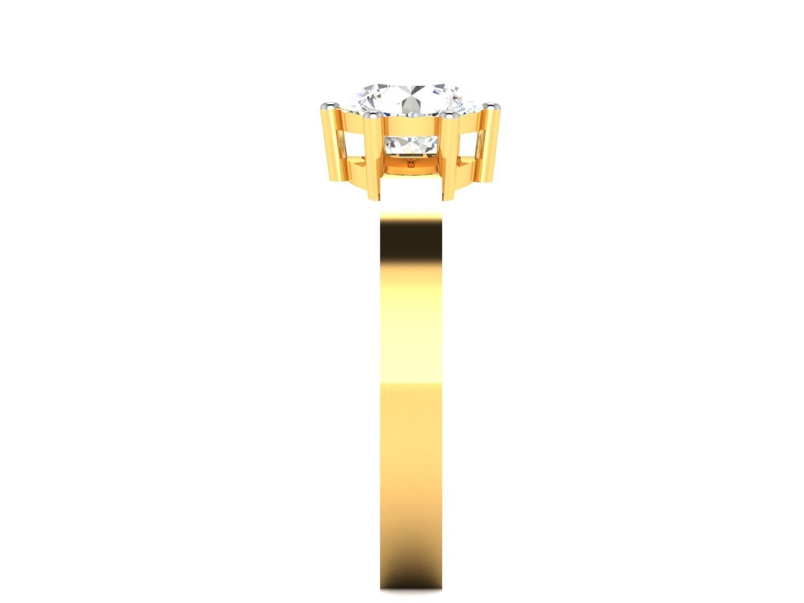 Women solitaire ring 3dm render detail  3D print model_5