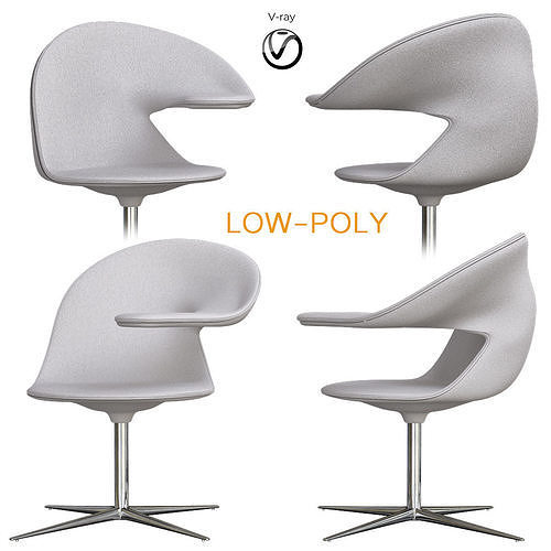 chair office 3d model Low-poly 3D model