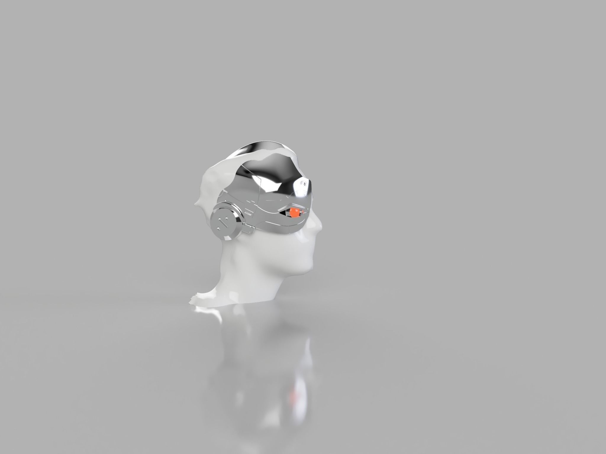 Cyborg head piece from DOOM PATROL 3D print model_16