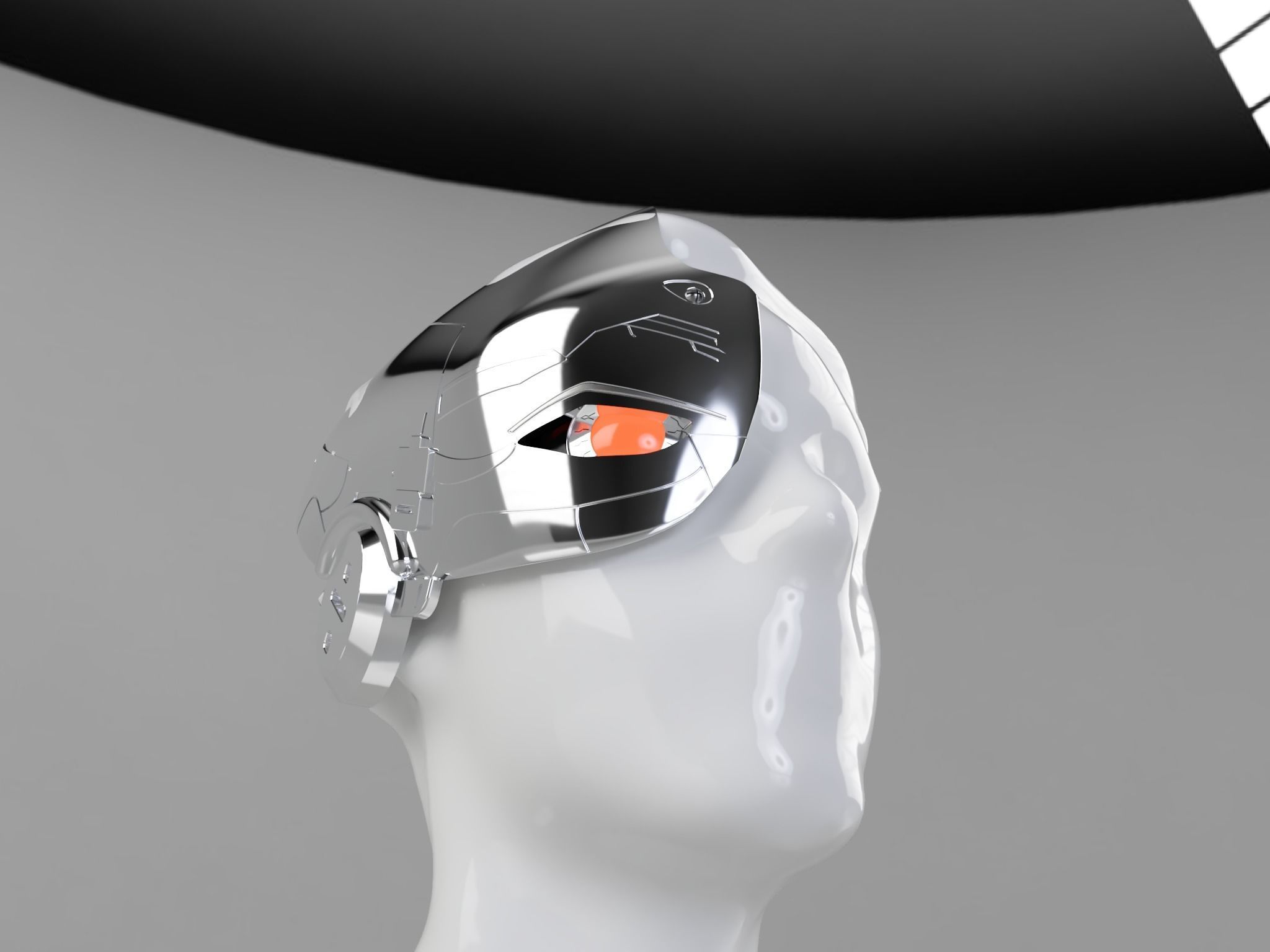 Cyborg head piece from DOOM PATROL 3D print model_9