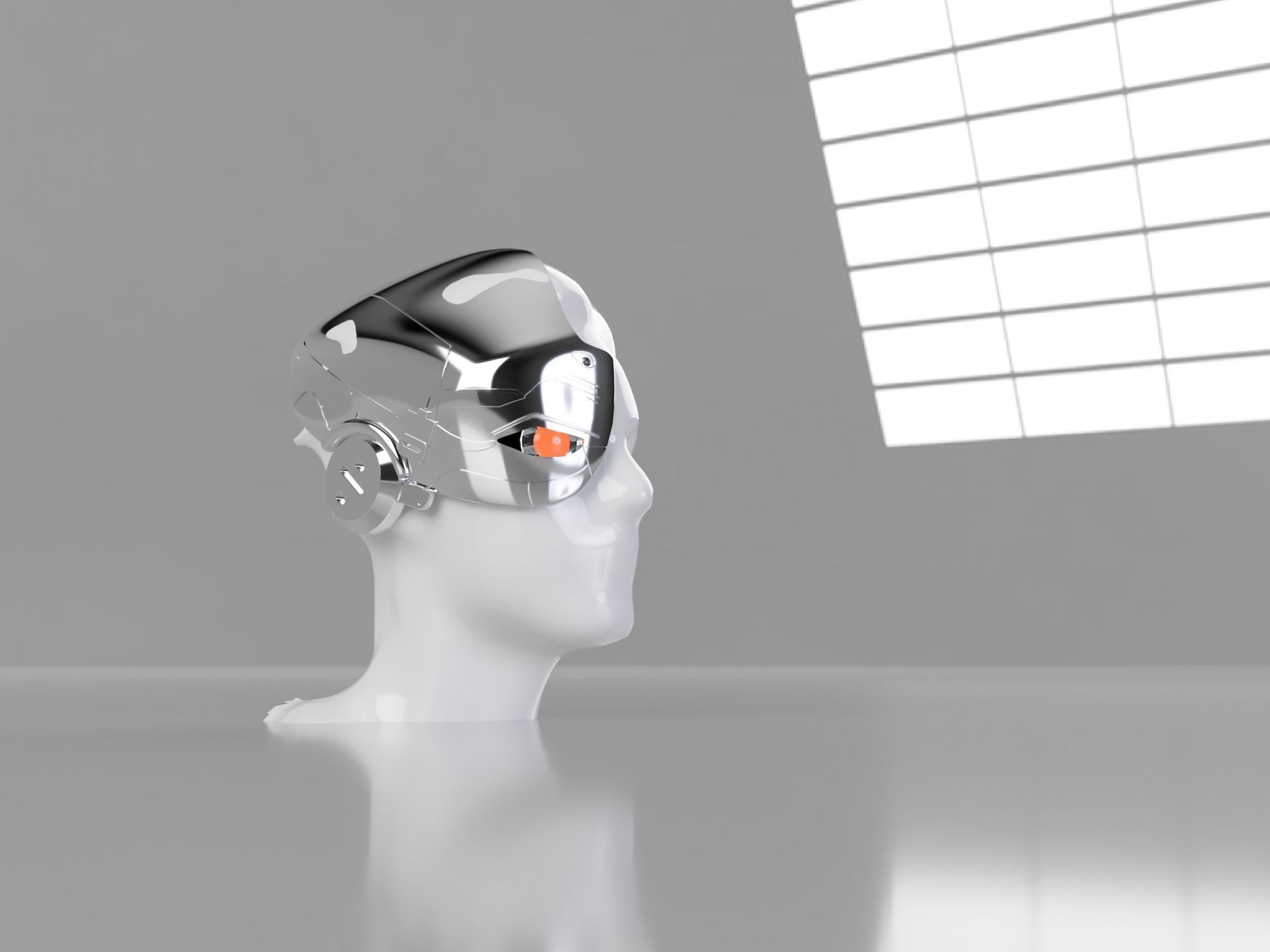 Cyborg head piece from DOOM PATROL 3D print model_14