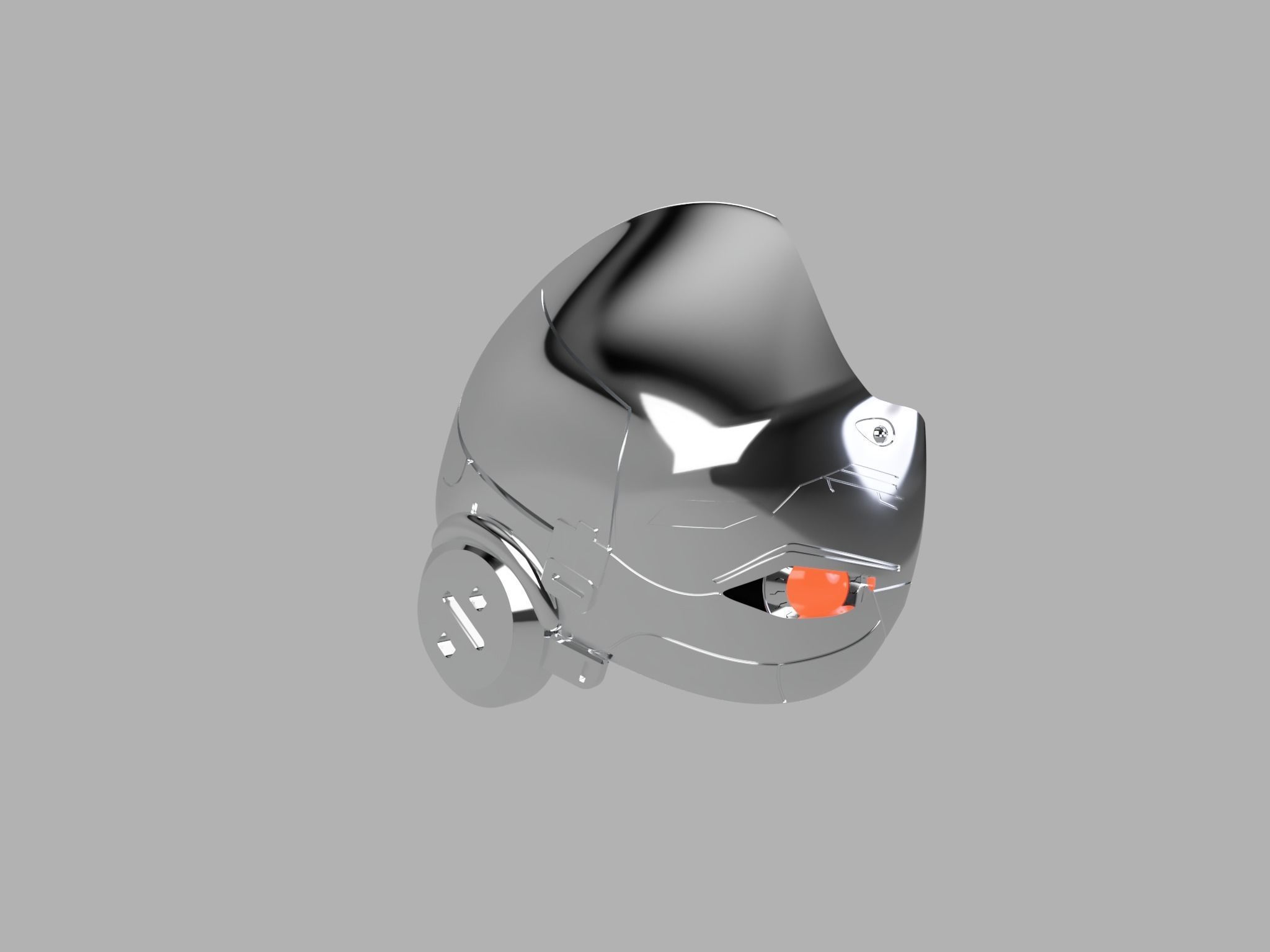 Cyborg head piece from DOOM PATROL 3D print model_2